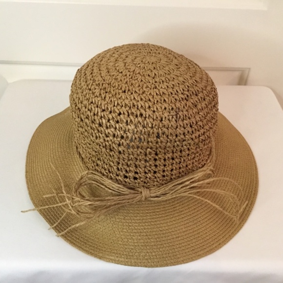 NWT Furtalk Straw Wide Brim Sun Hat - Picture 6 of 9